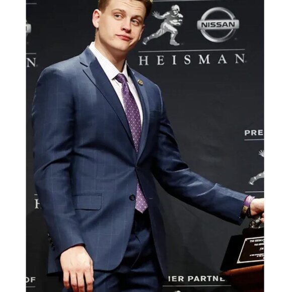 Heisman Trophy Collection Suit Mens 40 Navy Blue Two Piece Blazer Pants Made USA - Picture 12 of 12